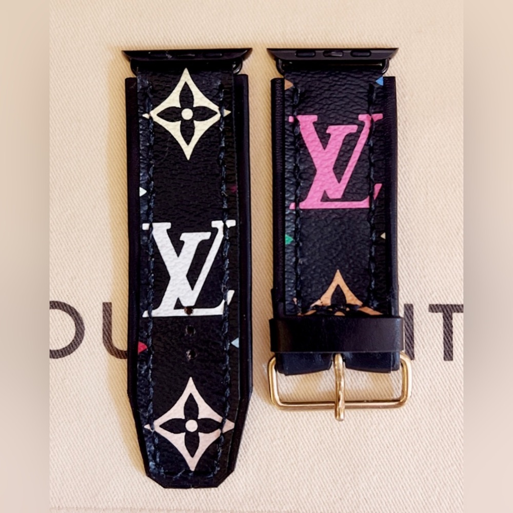 💖 Murakami black Multicolor Apple Watch band Handmade